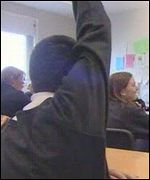 Pupil in class