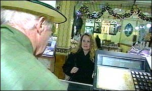 Cash till at department store