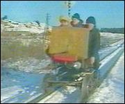 Room for three on makeshift 