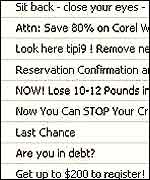 Spam in a Hotmail account