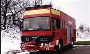 Red fire engine