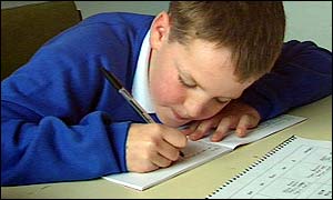 boy writing 