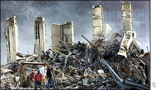 Workers at the World Trade Centre, AP
