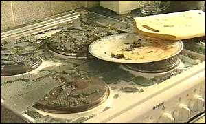 Burnt kitchen hob