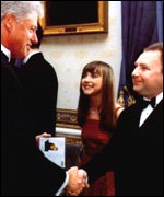 Bill Clinton meets Charlotte Church and her manager