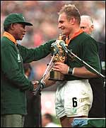 Mandela wore the number six jersey to the final