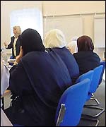 Women at a special class on health issues