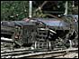 Derailed train at Hatfield