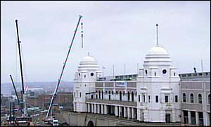 The pole is removed
