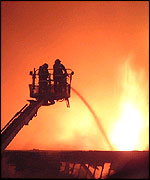 Firefighters in action (Pic John McLaggan)