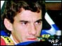 Ayrton Senna in racing car shortly before his death