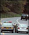 US police checking a vehicle
