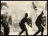 Photograph of police clashing with rioters in Toxteth
