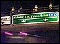 Elevated road sign for Newbury bypass