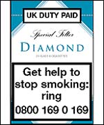 Fictional cigarette brand (c. ASH)