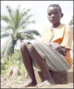 Floribert Tetyabo-Tebabo in a camp north of Beni [pic: Tearfund]