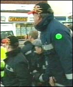 Striking firefighters