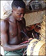 African basket weaver