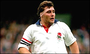 Jason Leonard plays for England in the 1991 World Cup final