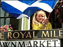 Girl with flag