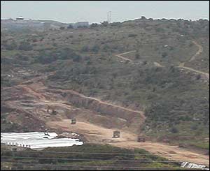 Excavation work near Jewish settlement of Oranit