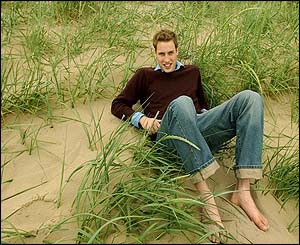 Prince William at the beach at St Andrews