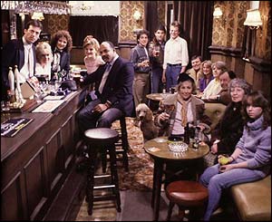 When EastEnders began in 1985, Den Watts took centre stage as the Queen Victoria's roguish landlord