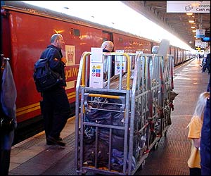 Mail train at Cardiff Central Station
