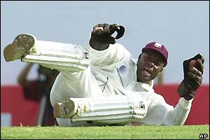 Ridley Jacobs catches Jason Gillespie out