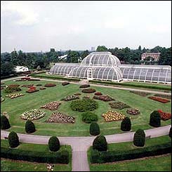Palm House and Formal gardens in Kew