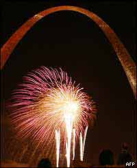 Fireworks at the Arch, St Louis, Missouri
