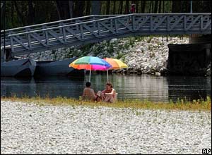 Ticino river bed in Bereguardo