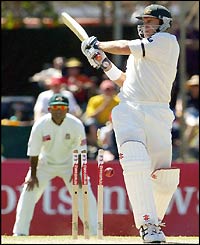 Matthew Hayden in action for Australia