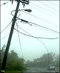Broken power cables