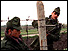 Border guards removing Soviet barriers in 1989