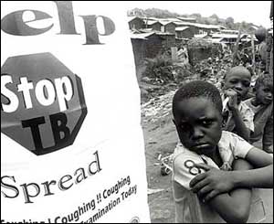 Local children and TB awareness posters