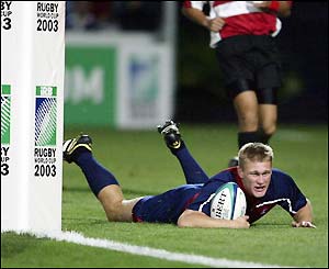 Phillip Eloff scores for the USA