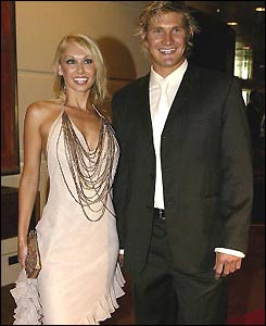 Shane Watson with wife Kim