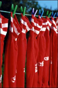 'Socks hanging on a clothes line' by Tania Vasallo