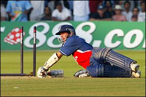 Vaughan is run out
