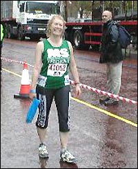 Stephanie Sang turned around at the finish to run the course backwards - and complete two Marathons! despite having secondary progressive Multiple Sclerosis