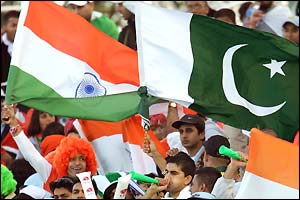 Pakistan and India fans at Edgbaston