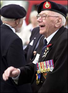 Veteran laughing