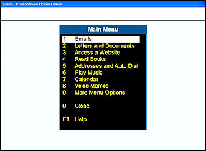 Photo of guide software screen 