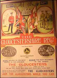 Recruitment poster for Gloucestershire Regiment