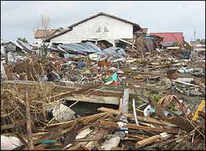 Remains of a Meulaboh house destroyed by the tsunami