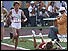 Zola Budd running with Mary Decker on ground