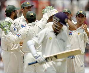 India's Gautam Gambhir is dismissed