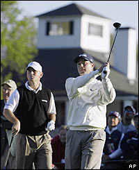 Chris DiMarco drives up the 10th