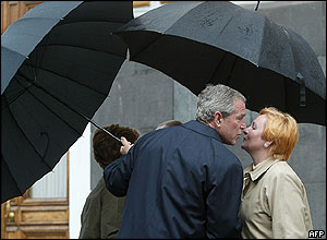 George W Bush and Lyudmila Putin